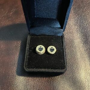 EUC Kate Spade Spot the Spade Black earrings.  Box not included.